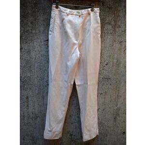 Vintage Cream Wool-Blend Tailored Trousers – Size M